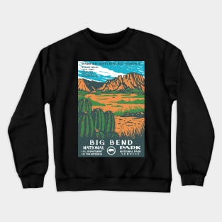 Big Bend National Park Vintage WPA Poster Crewneck Sweatshirt